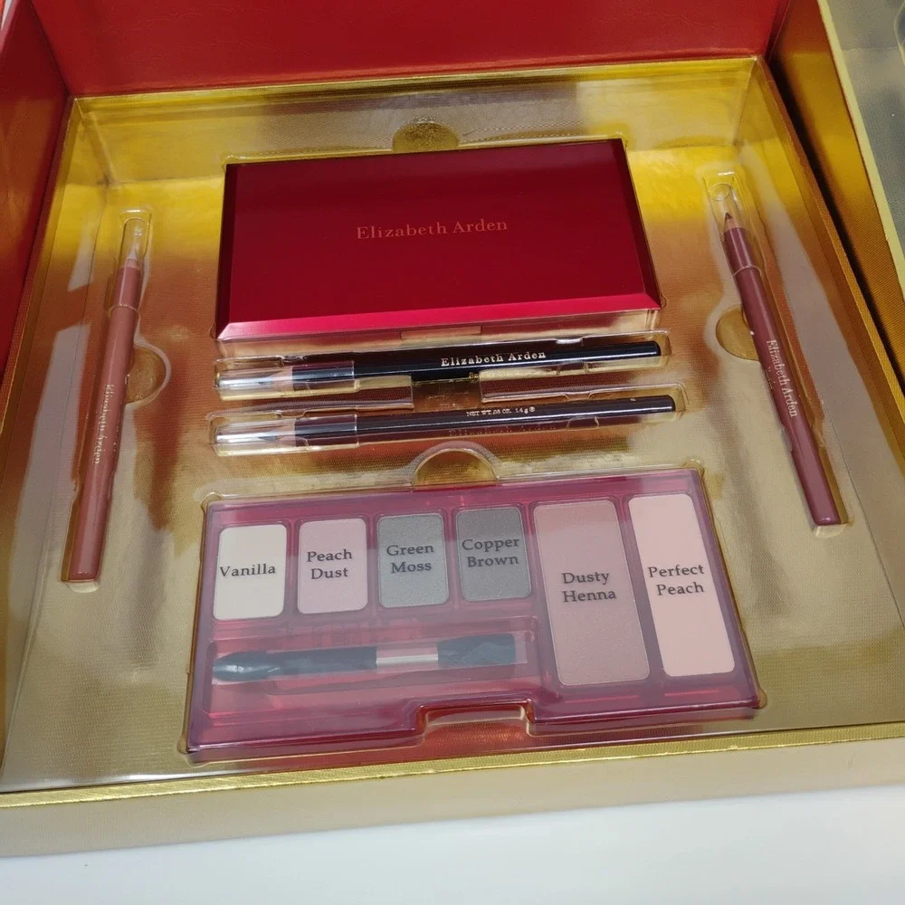 Elizabeth Arden Makeup Set Exceptional Lipstick Gloss Eyeshadow Palette Pencil